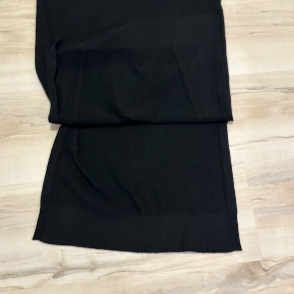 Karlie Women M Sweater Dress Midi Cashmere Blend Mock Neck Long Sleeve Black - Picture 5 of 12